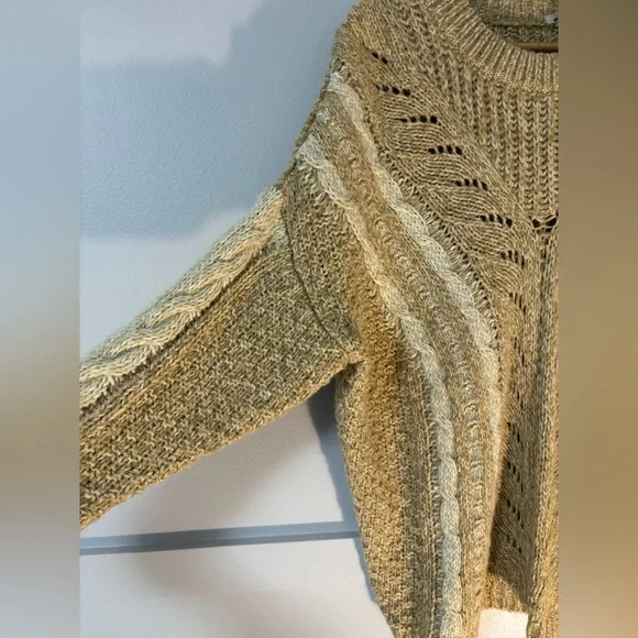 Ecote Cable Knit Drop Shoulder Oversized Sweater - Picture 3 of 12